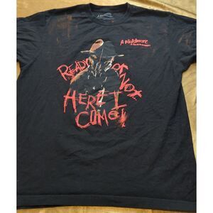 A Nightmare on Elm Street Freddy Krueger Graphic T-Shirt L Distressed
